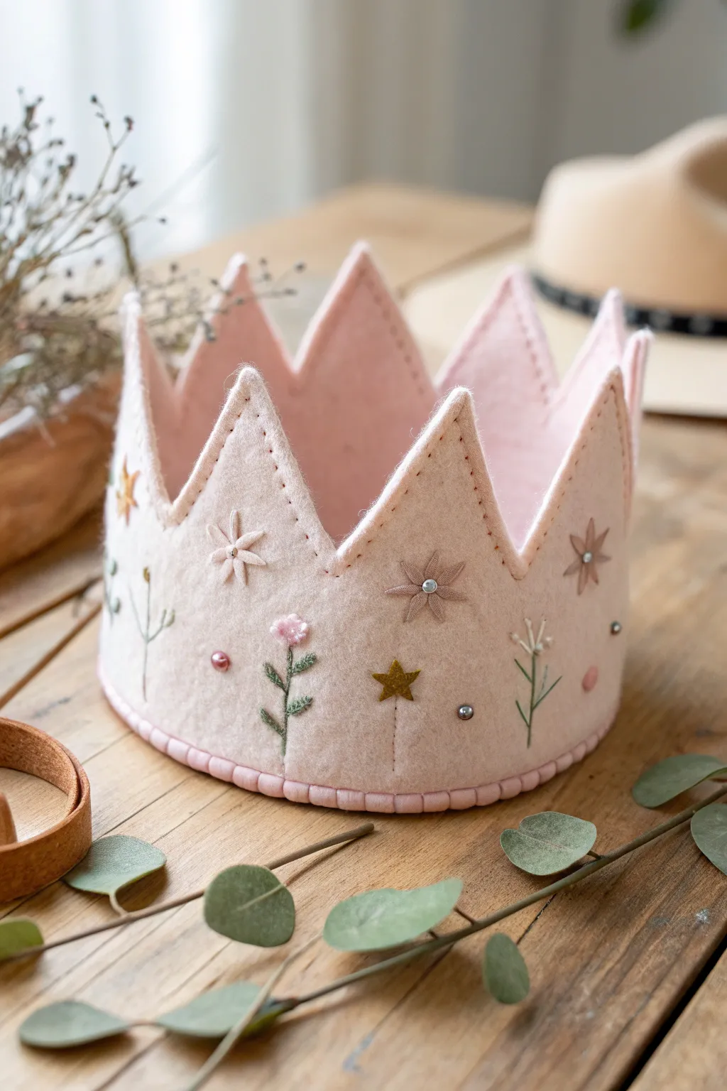 Enchant your little ones with a touch of royalty—handcrafted felt crowns that blend simplicity and charm.