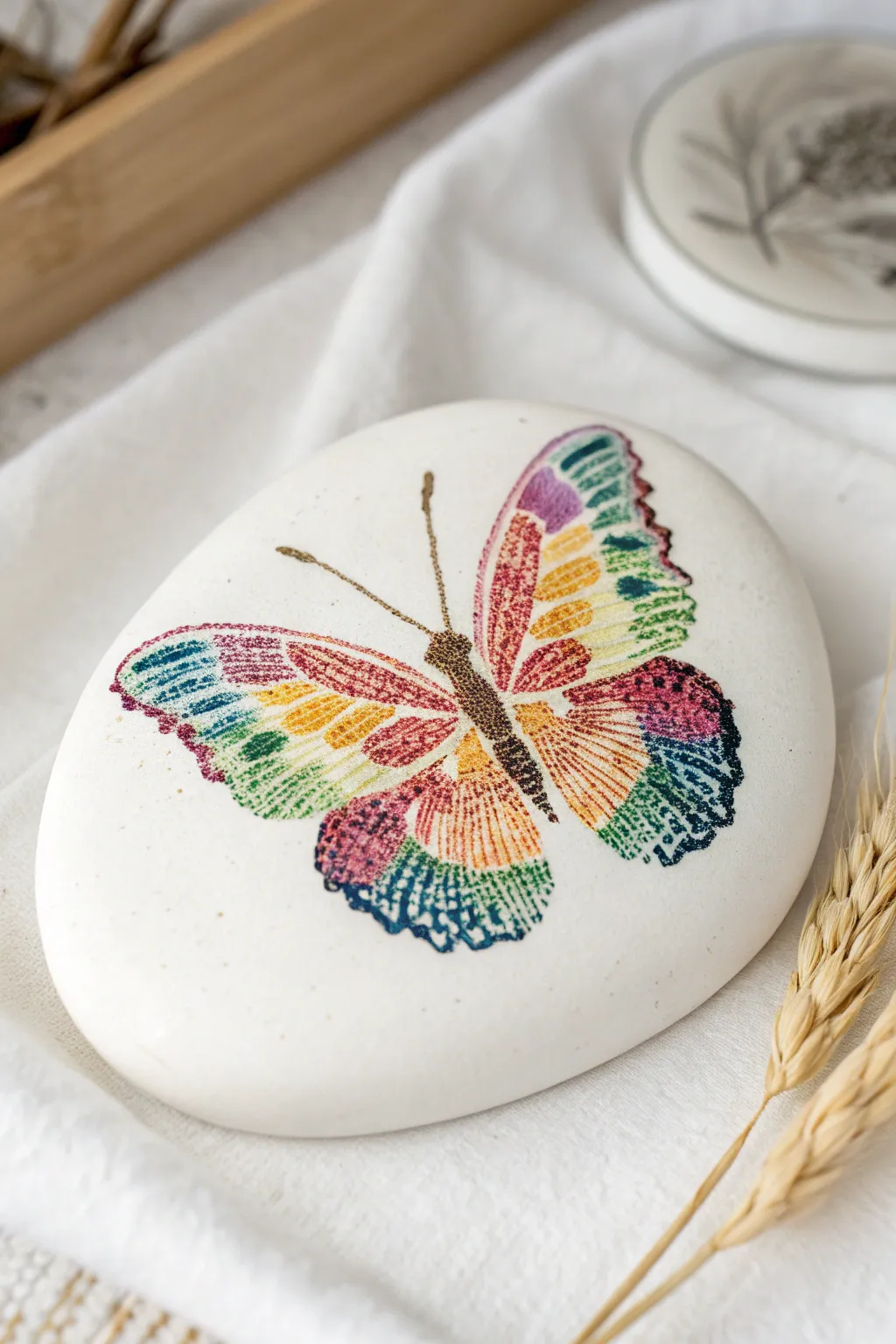 Capture the beauty of nature with the simplicity of a fingerprint butterfly.