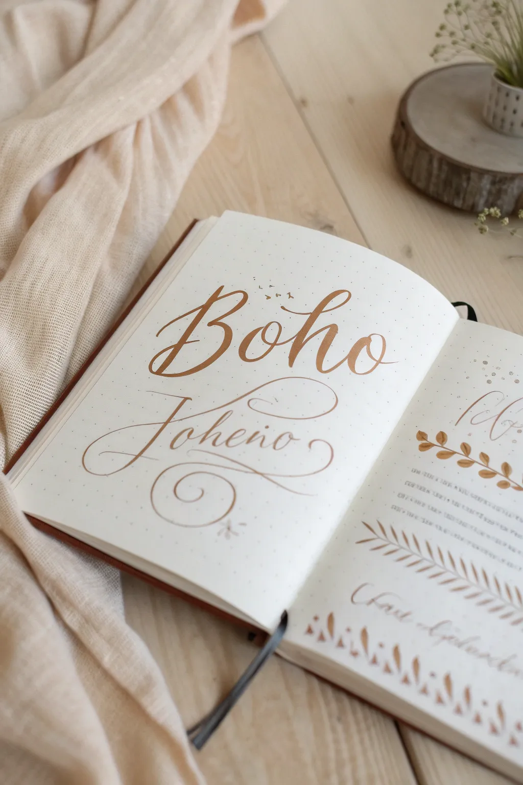 Unlock your creativity with a dance of fonts on your journal's first page.