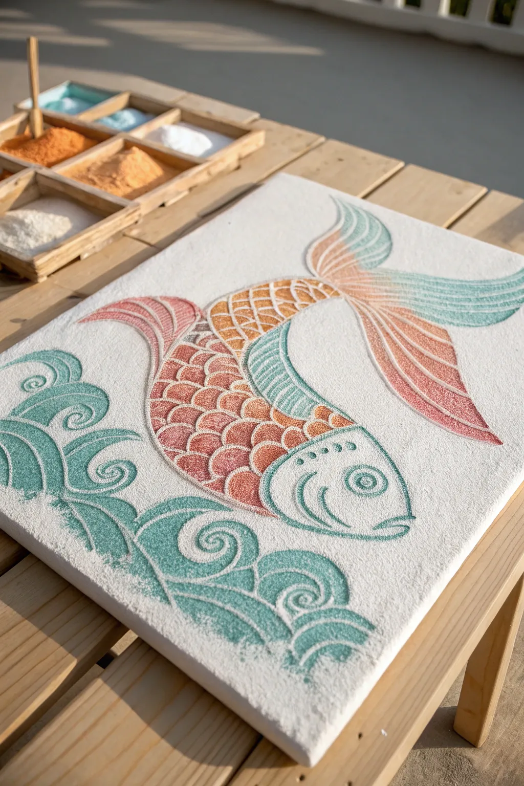 Transform your space with the soothing beauty of sand art – where creativity meets tranquility.
