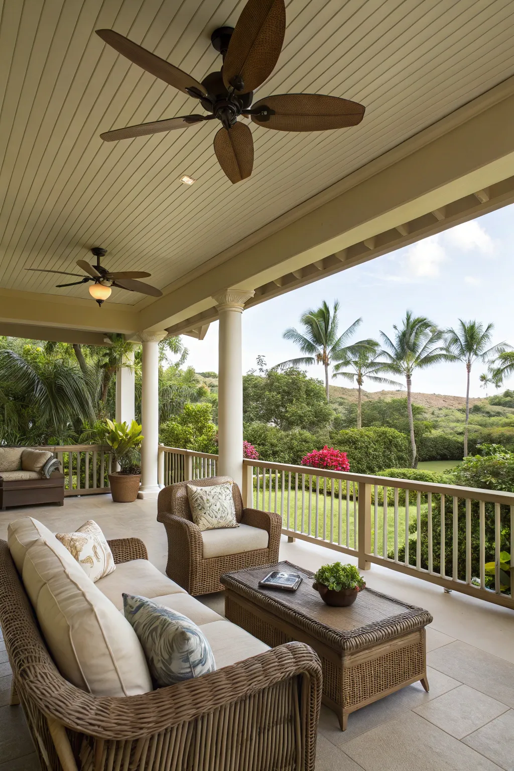 Stay refreshed with the addition of a ceiling fan.