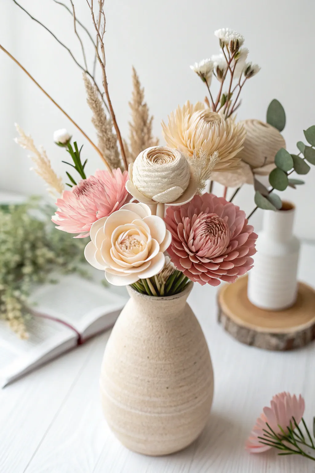 Transform your space with an exquisite paper flower bouquet, where simplicity meets elegance.