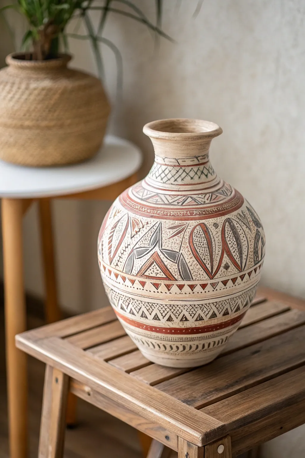 Discover the world through art: A celebration of cultural patterns in minimalist decor.