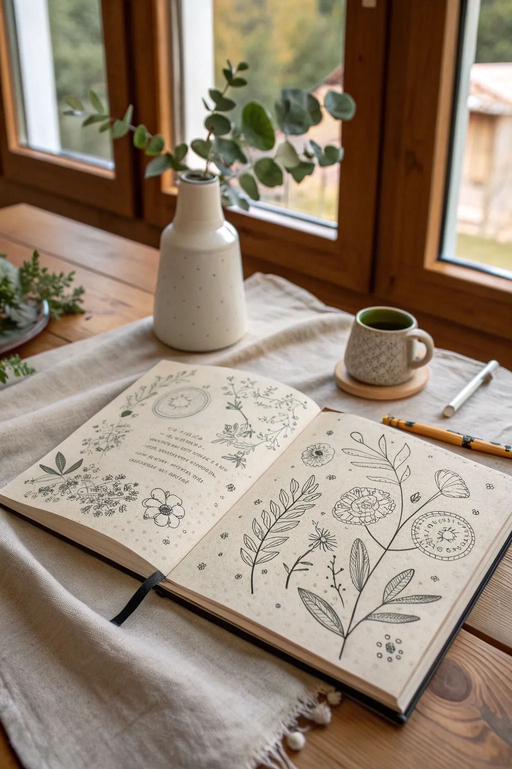 Infuse your freshman scrapbook with personal art and doodles for a touch of boho charm.