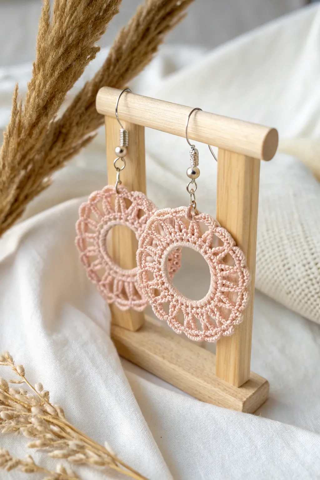 Elevate your style with these chic crochet earrings – a blend of artful design and simplicity.