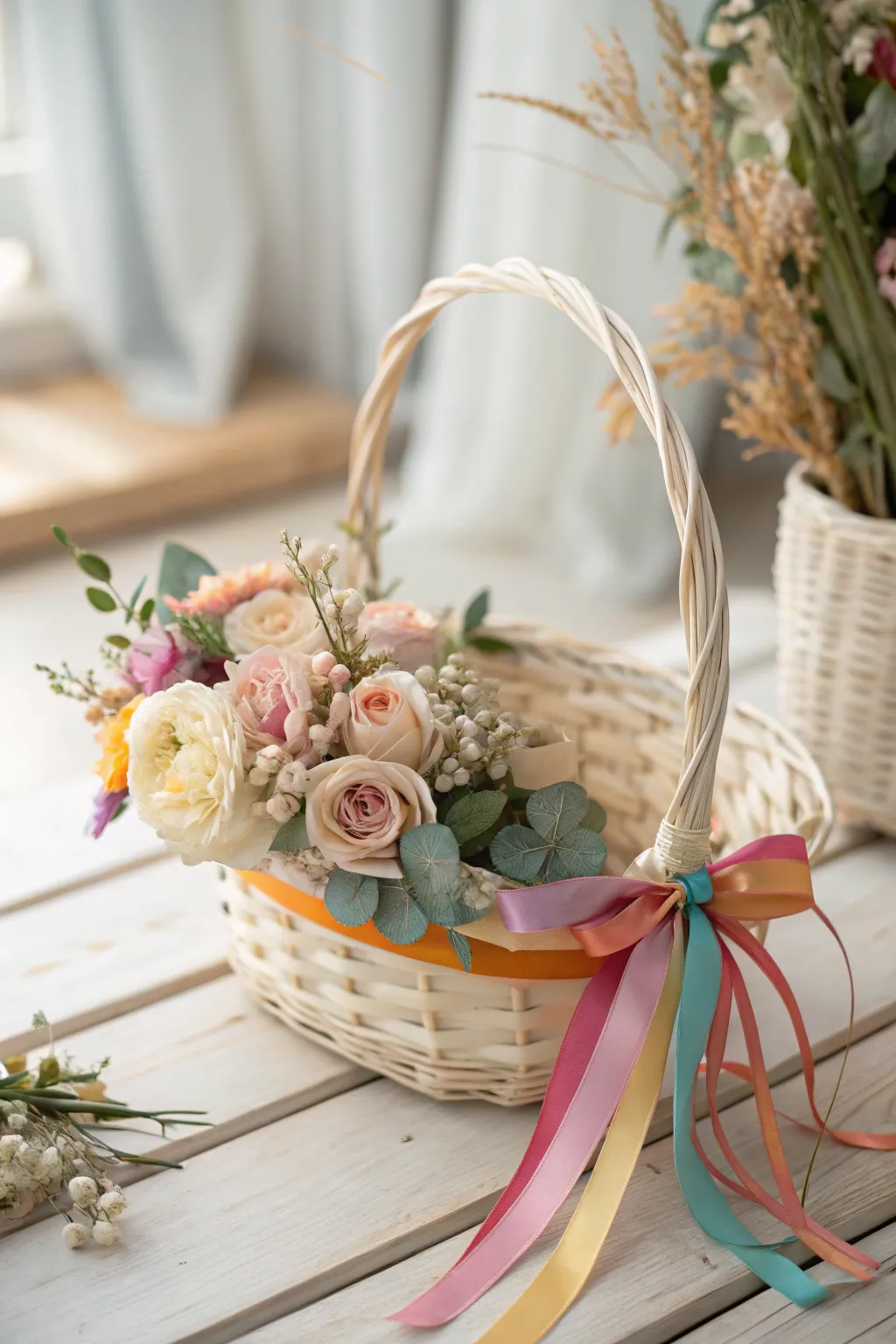 Add a splash of color and charm with floral accents for the perfect sun-kissed gift basket!