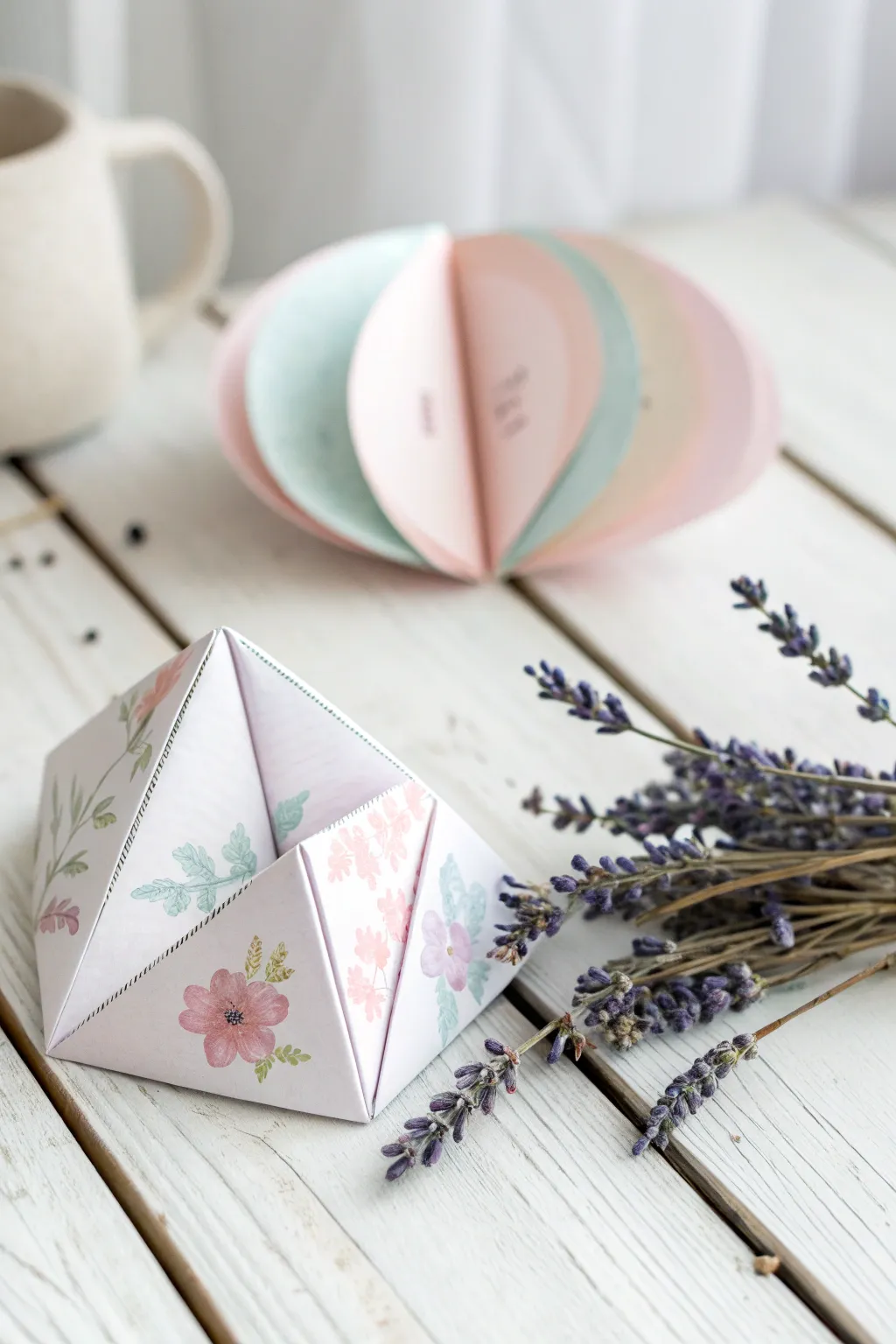 Discover the charm of simple pleasures: A playful paper fortune teller for endless fun.