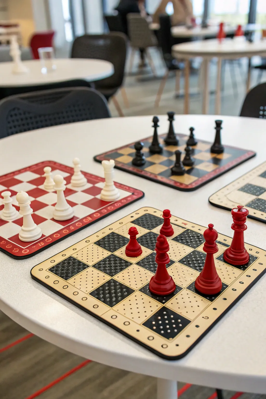 Game piece coasters are a functional and fun decor element.