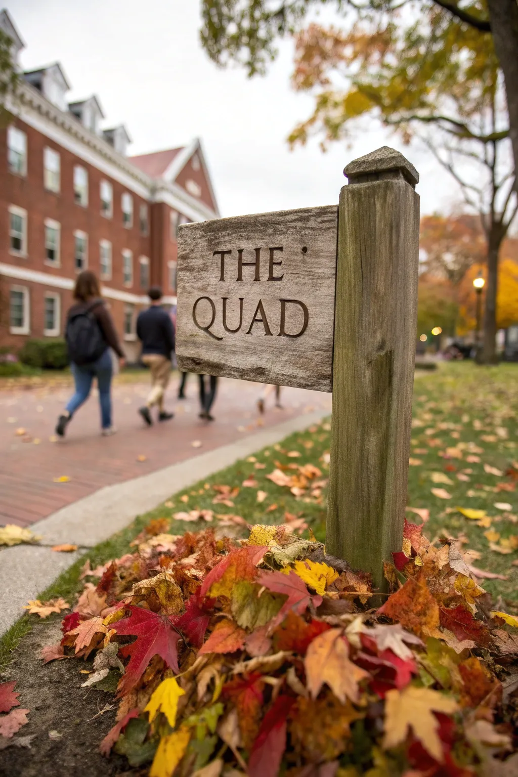 Celebrate the spirit of campus life with this nostalgic nod to 'The Quad' – a timeless symbol for students and alumni.