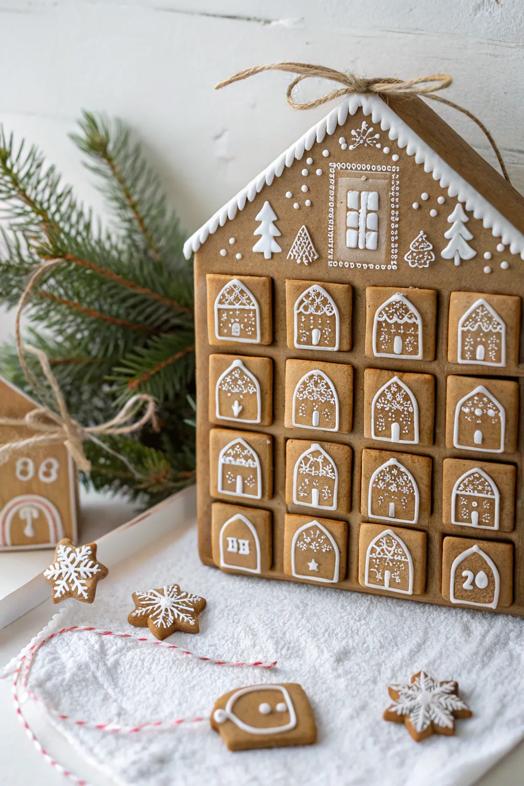 Countdown to Christmas with a charming gingerbread advent calendar, where each door opens to a sweet surprise!
