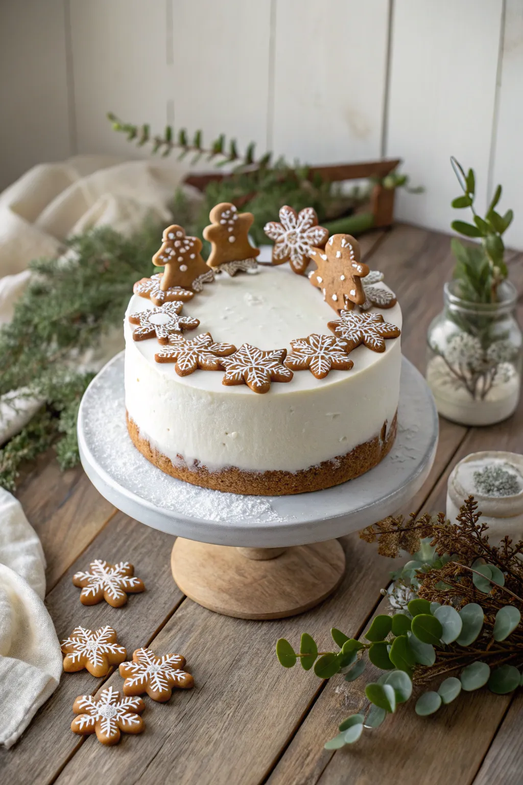 Embrace the warmth of the season with this stunning Gingerbread Man Wreath Cake, a perfect blend of simplicity and charm.