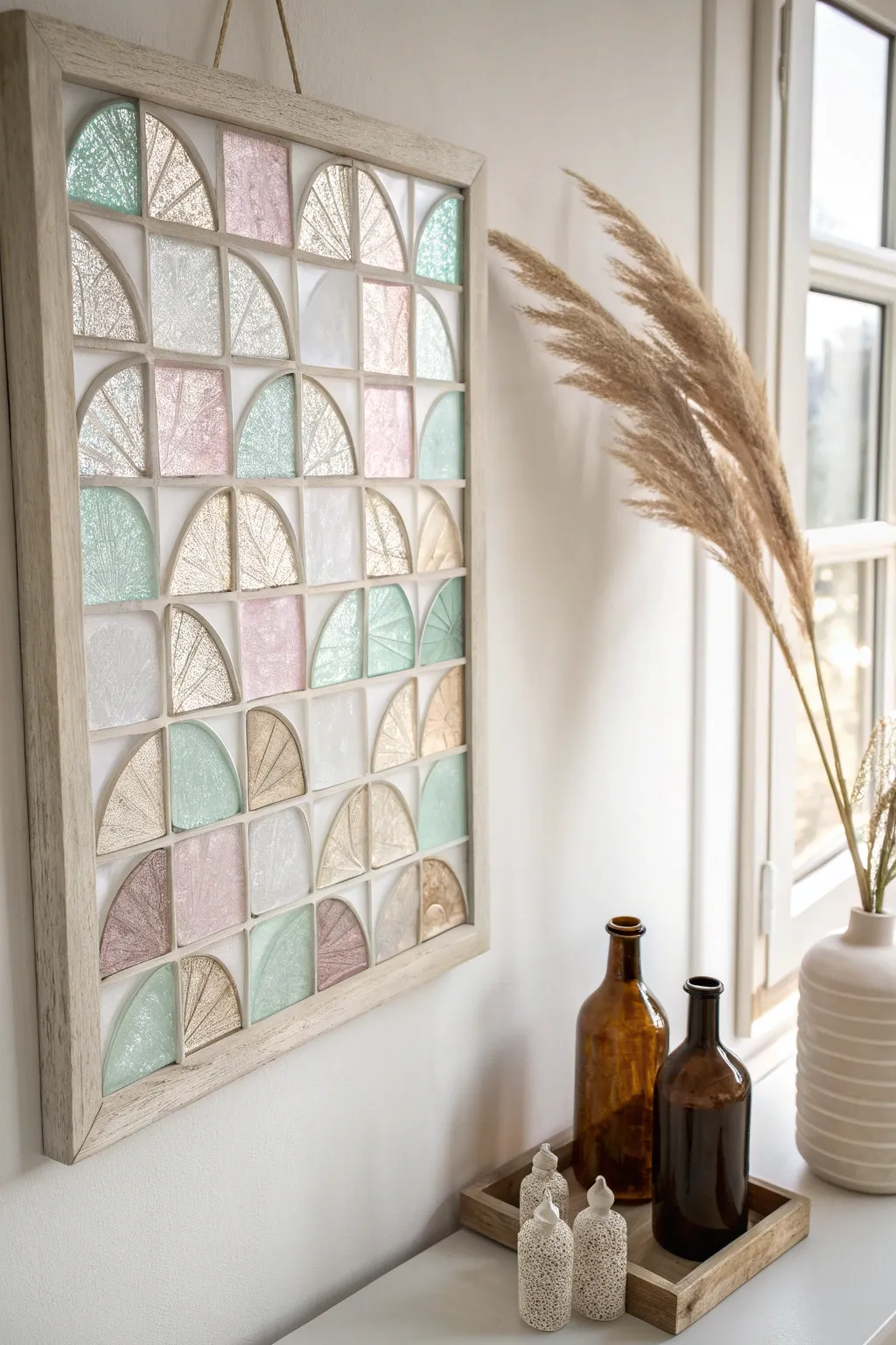 Transform your space with the delicate beauty of handcrafted glass mosaic art.