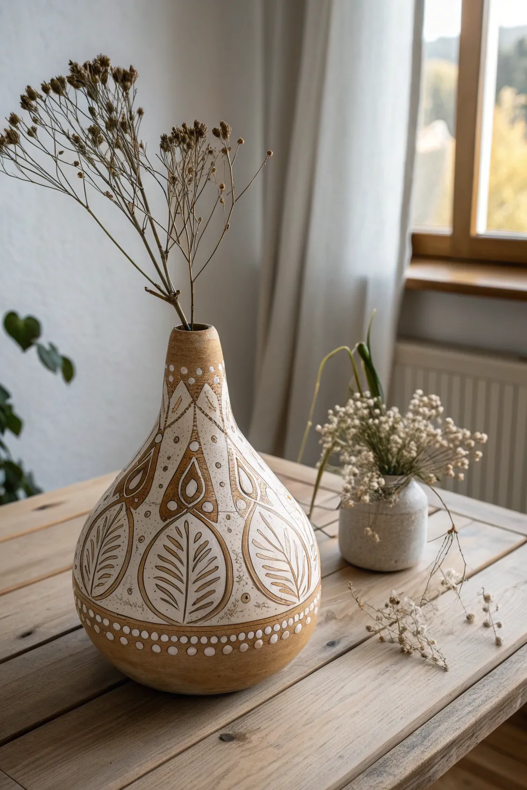 Discover the rustic elegance of gourd artistry, where simplicity meets natural beauty.