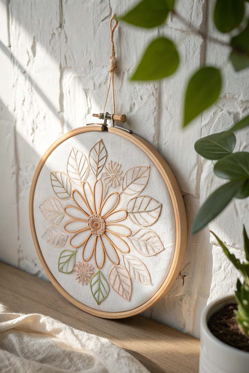 Transform your gallery wall with the elegance of handcrafted embroidery hoop art.
