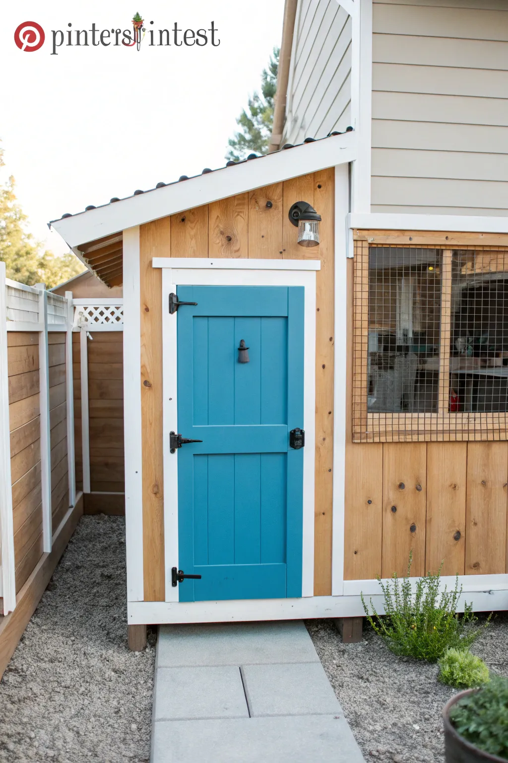 Transform your coop into a stylish backyard centerpiece with striking painted accents.
