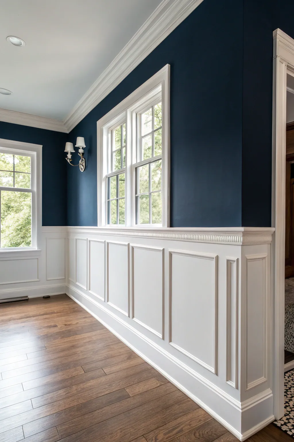 Bold and Beautiful: High-Contrast Trim for a Standout Space.