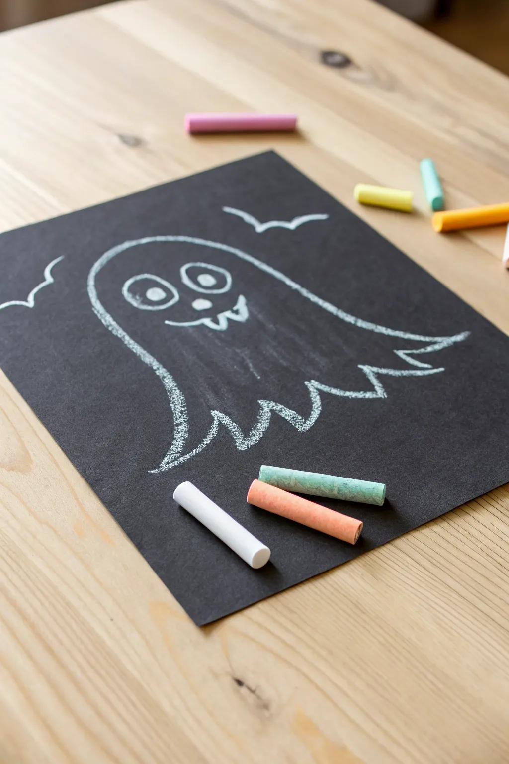 Embrace the spooky season with chalk ghosts: simple, fun, and beautifully minimalist!