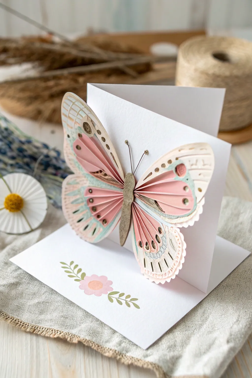 Delight in the flutter of an accordion fold butterfly for a charming birthday gesture.