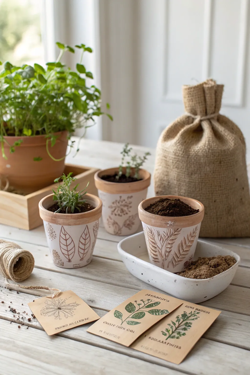 Create a touch of nature at home with this charming DIY herb garden kit—perfect for those who cherish simplicity and natural beauty.