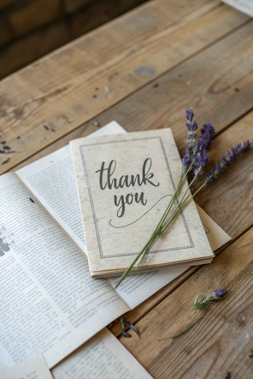 Eco-friendly elegance: A heartfelt thank you card crafted with sustainability in mind.