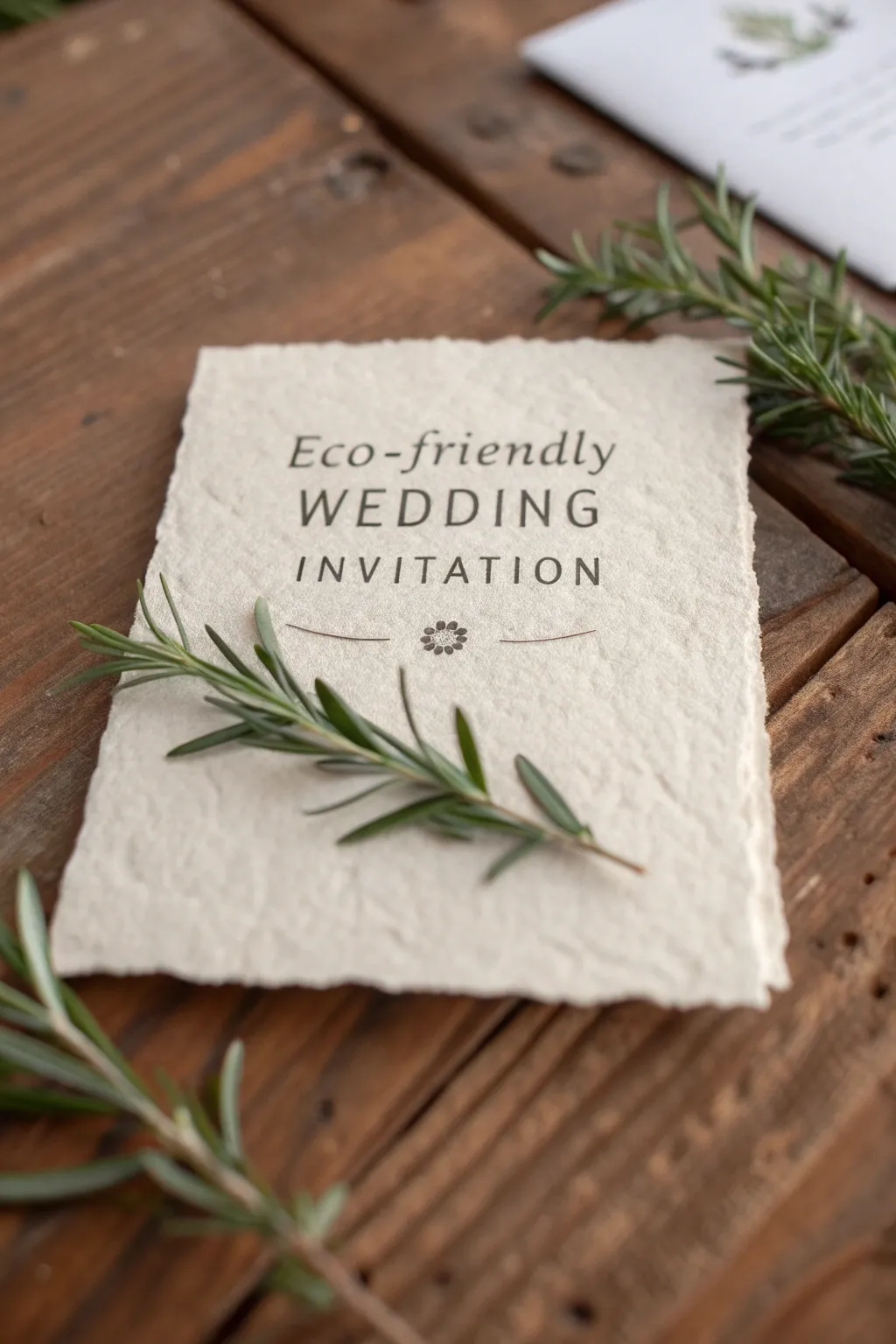 Invite your guests with elegance and sustainability: Plantable seed paper invitations for a memorable eco-friendly wedding.