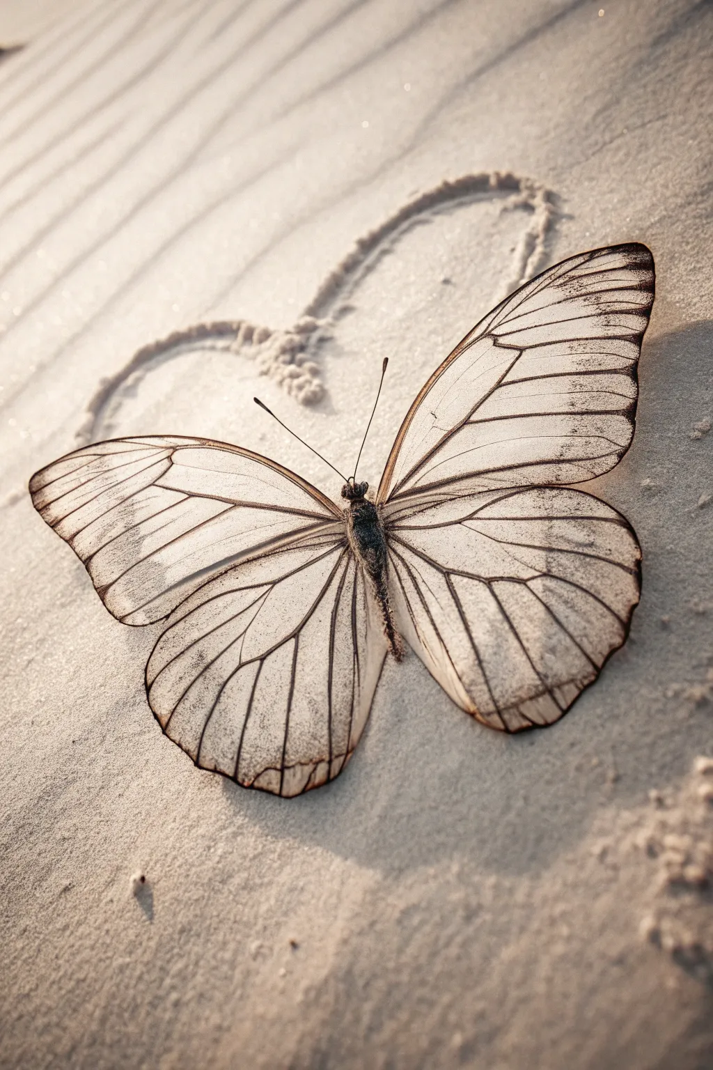 Transforming love: A heart blossoming into butterfly wings, capturing the beauty of change.