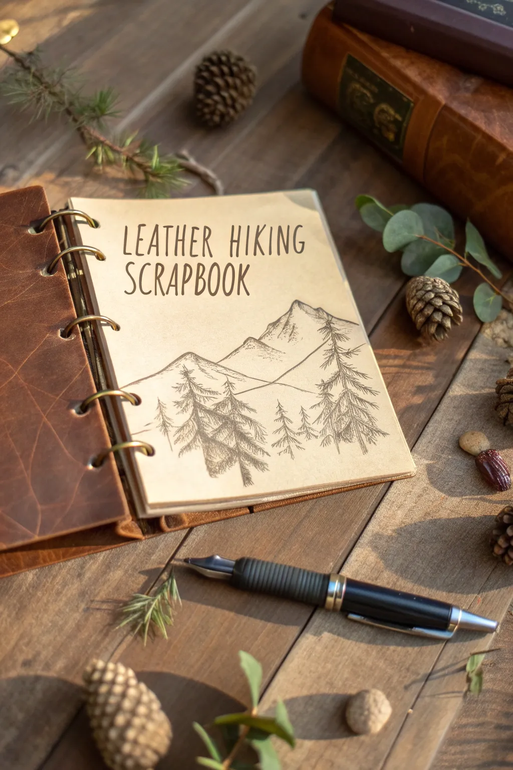 Capture your hiking adventures with personal touches and timeless style.