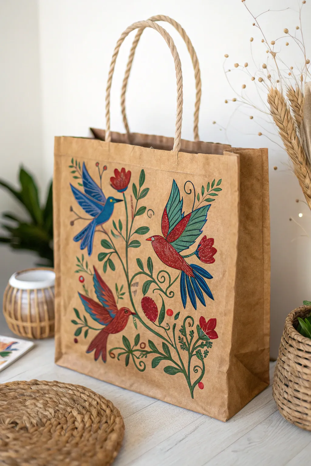 Discover the beauty of nature with this stunning piece of Amate Bark-inspired art, blending tradition with modern simplicity.