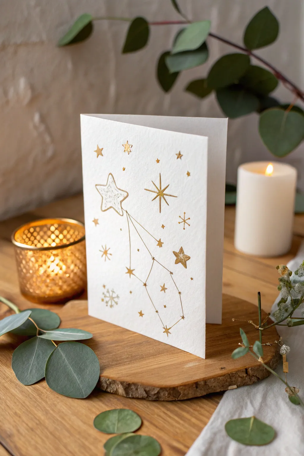Illuminate your holiday greetings with enchanting glow-in-the-dark constellations.