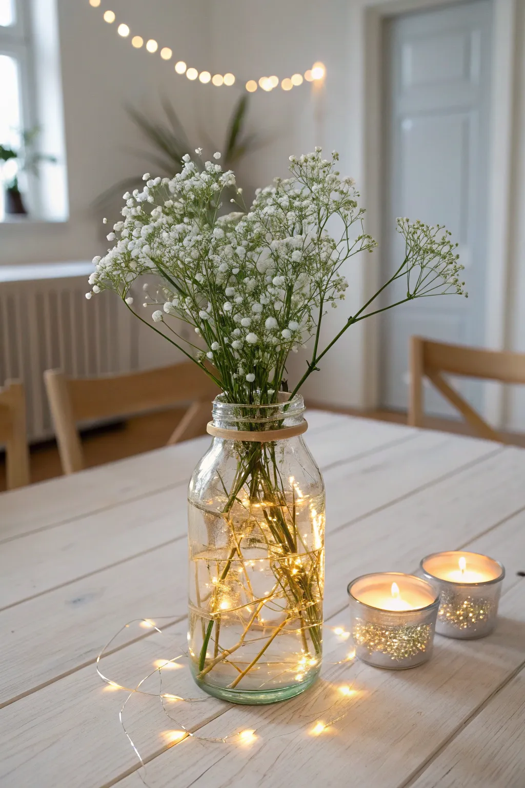 Illuminate your celebrations with simple twinkle lights that add a magical touch to any setting.