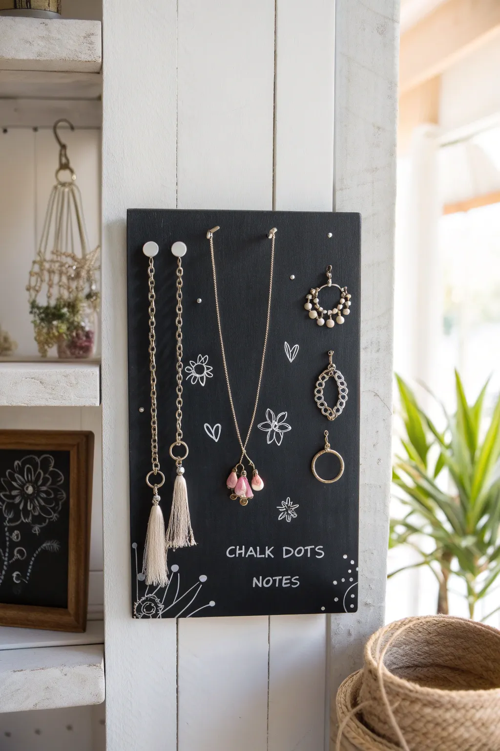 Embrace simplicity and charm with a handcrafted jewelry display that speaks to your boho heart.
