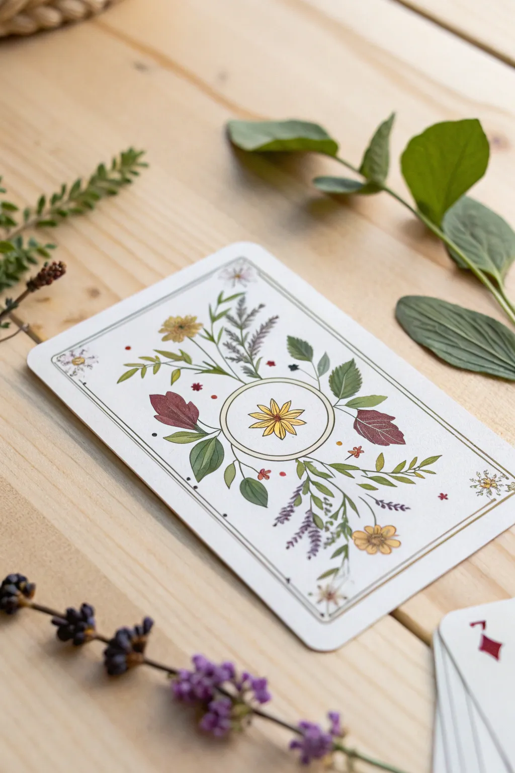 Embrace nature's elegance in your tarot readings with these handcrafted, nature-inspired cards.