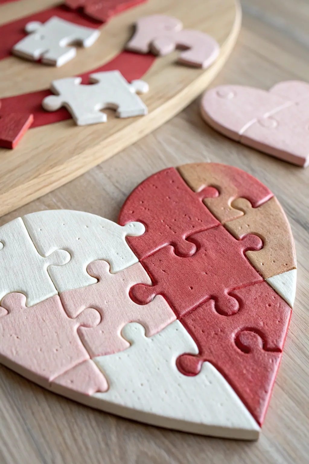 Craft love piece by piece with charming puzzle-themed decor.