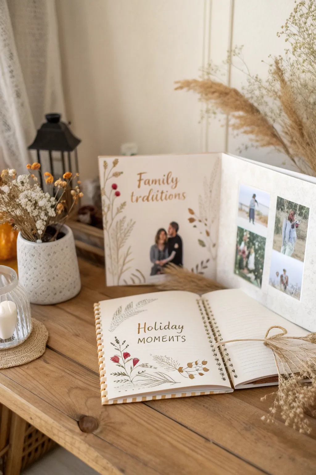 Cherish family traditions with a touch of minimalist elegance in your homeschool yearbook.