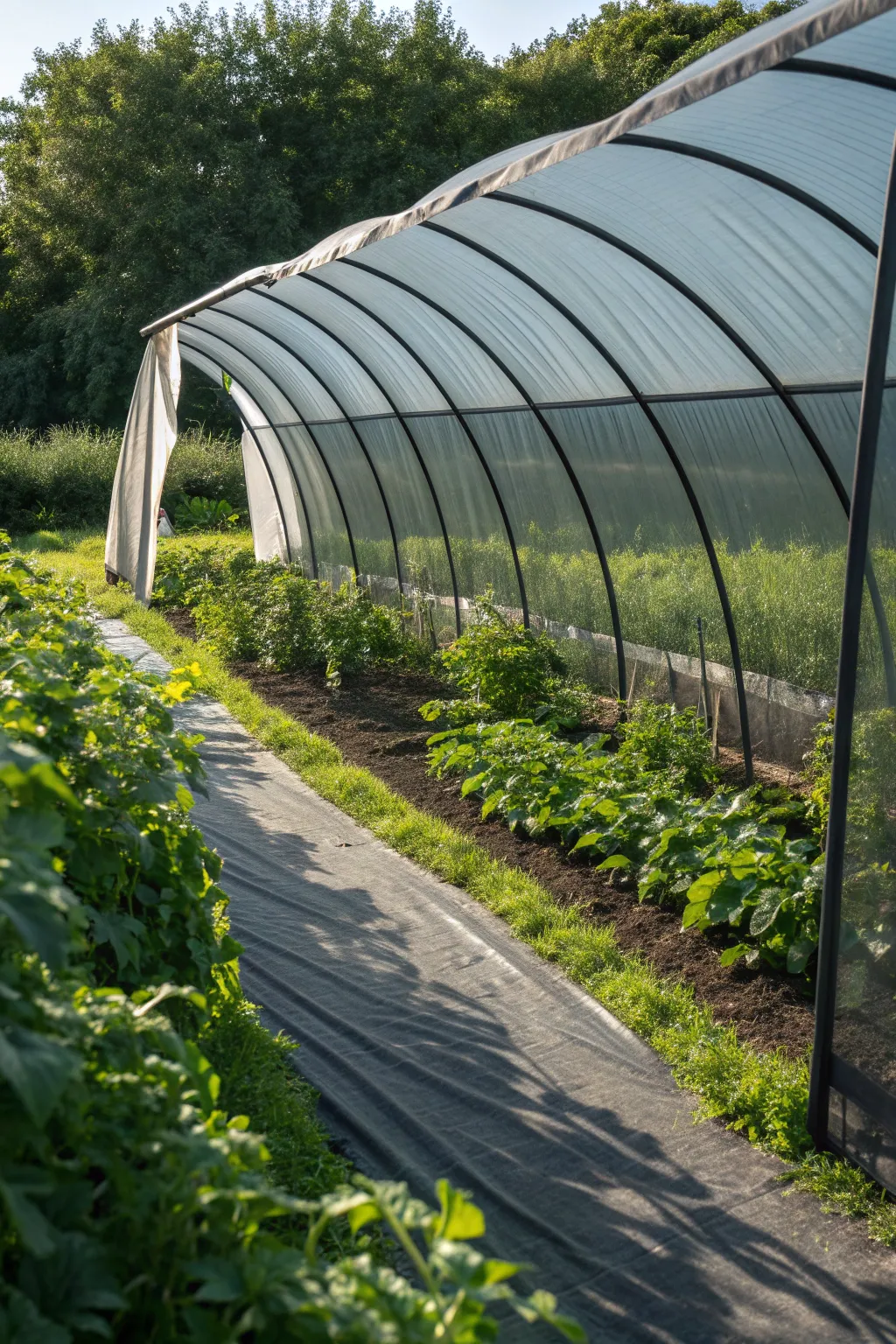 Transform your garden with a stylish polytunnel and shade cloth combo for perfect light control.