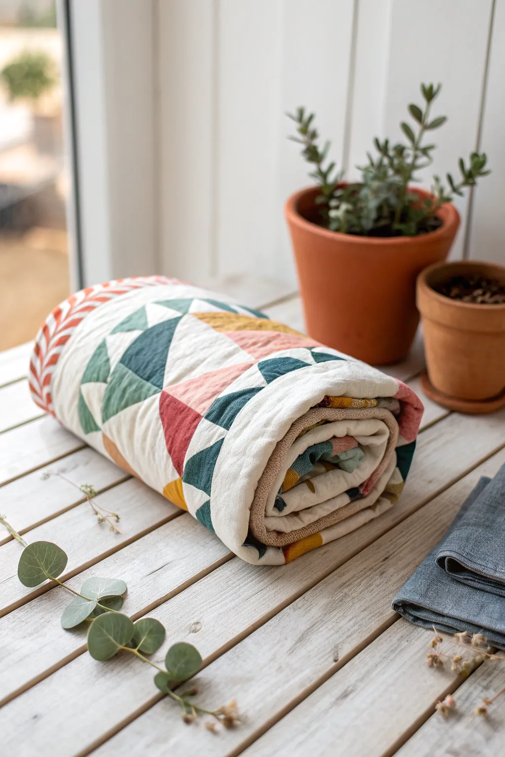 Transform your cozy blanket into a chic pillow with eco-friendly wrapping!