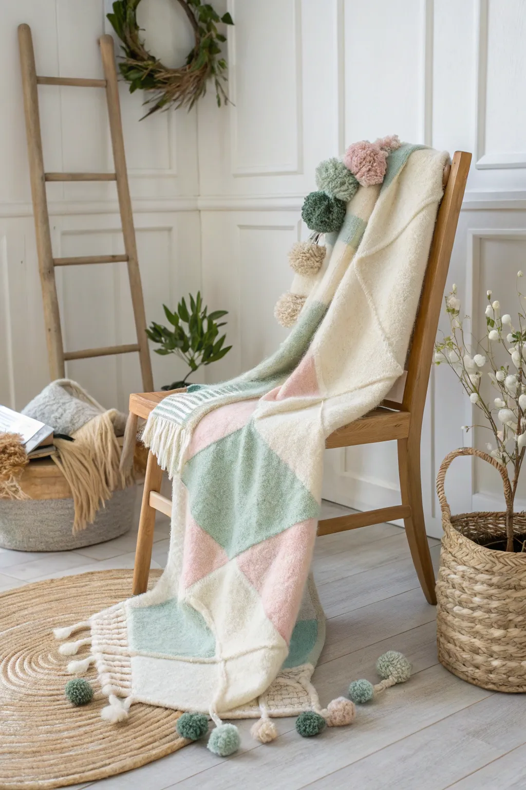 Elevate your space with a handcrafted no-sew felted throw blanket, blending minimalist charm with boho elegance.