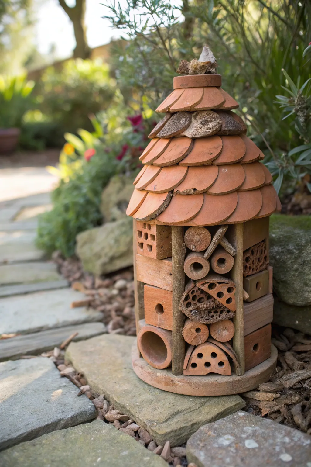 Transform broken clay pots into charming insect hotels, and invite nature into your garden in style.