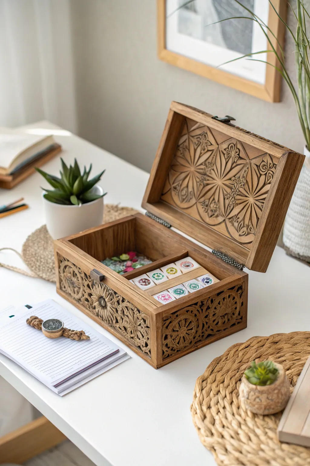 Elevate your workspace with functional flair: Discover the elegance of decorative storage boxes.