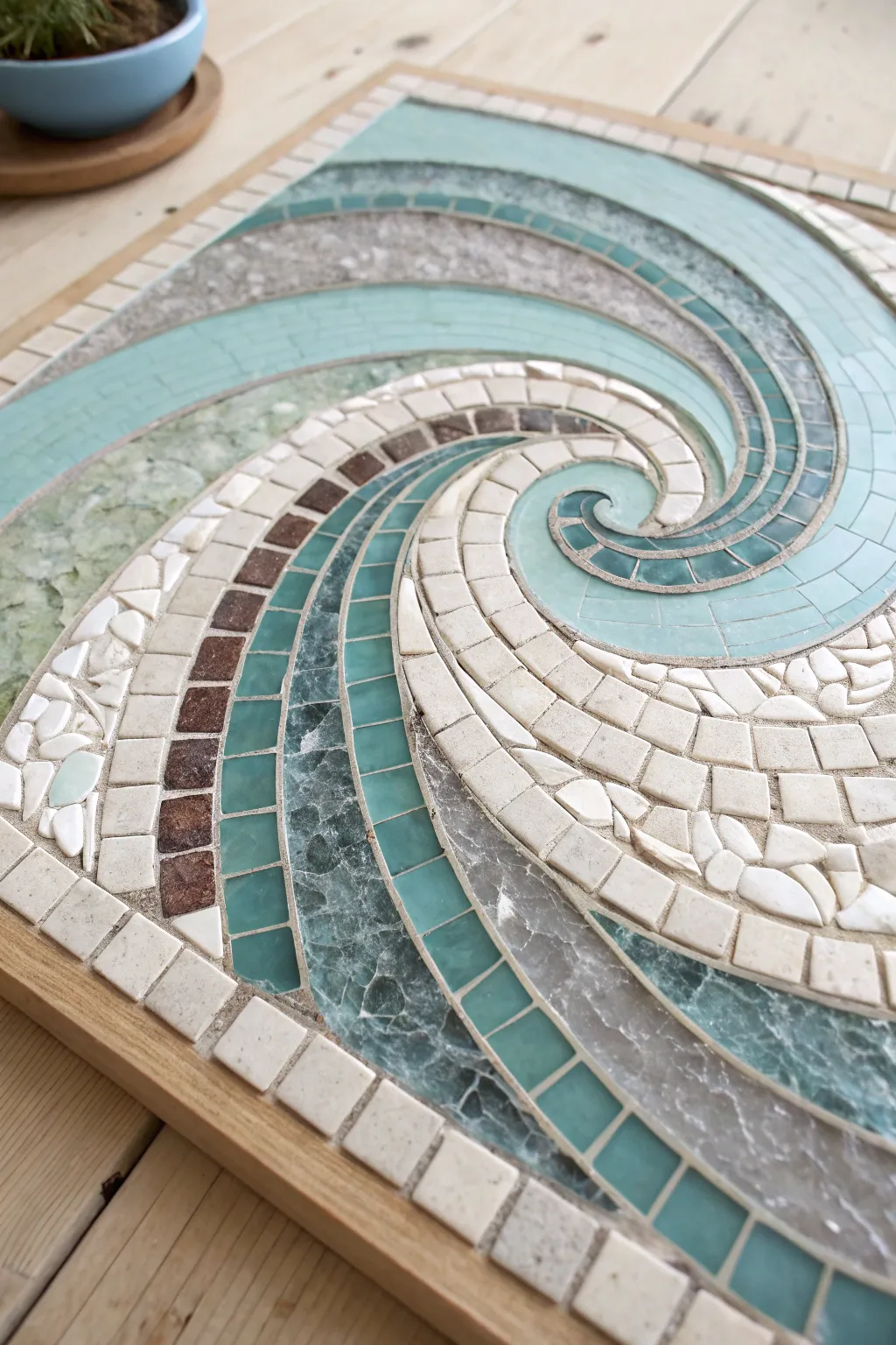 Swirling Elegance: A Hurricane-Inspired Mosaic that Celebrates Nature's Majesty