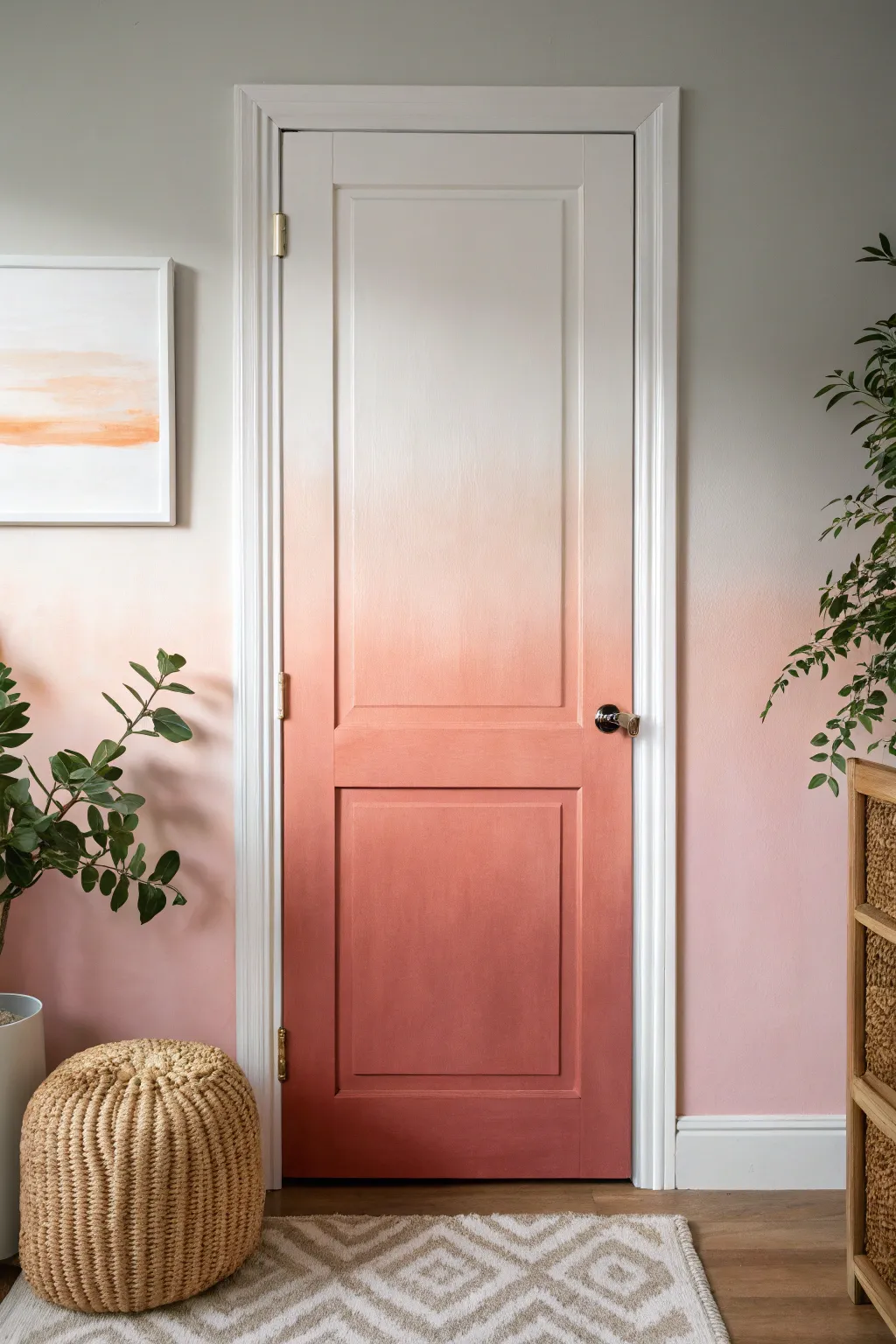 Transform your space with a subtle ombre door makeover, blending beauty and simplicity.