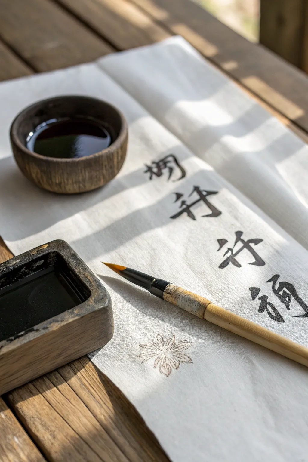 Embrace the meditative art of shodo with simplicity and elegance.