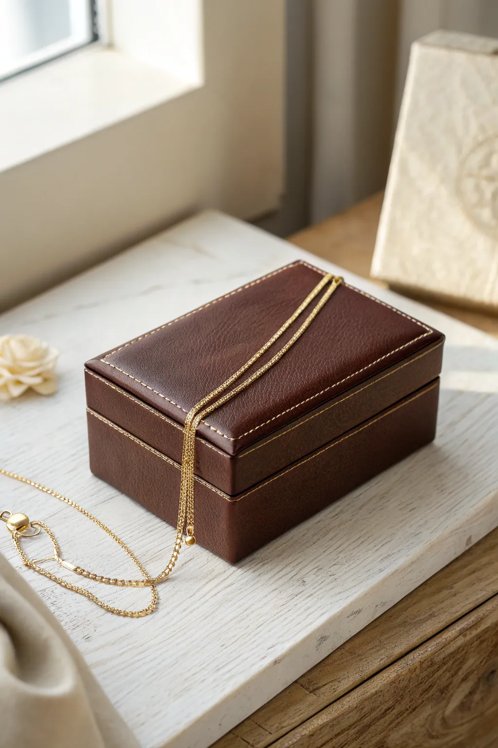 Transform your jewelry storage with a chic faux leather finish—where sophistication meets simplicity.