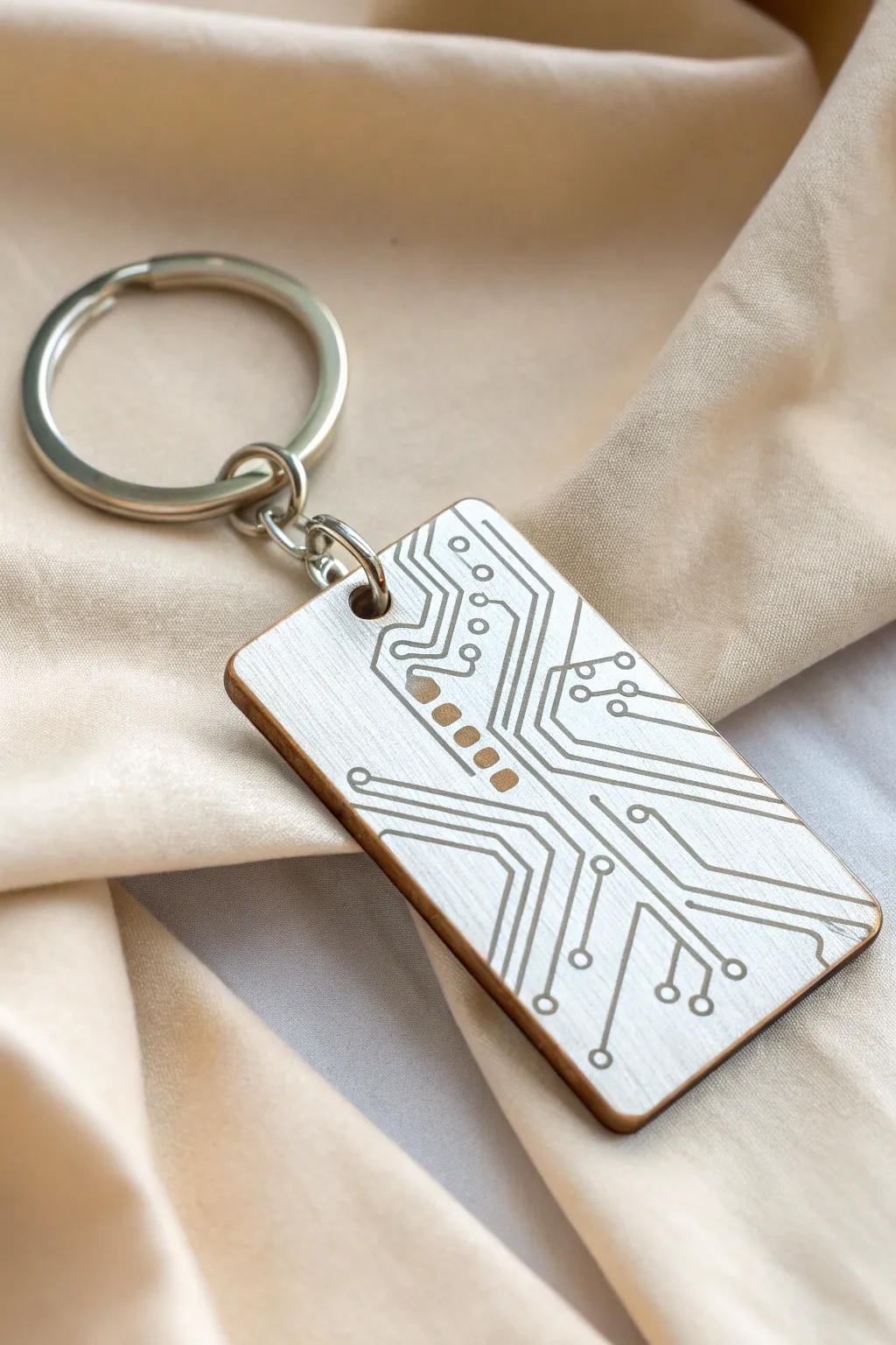 Embrace modern elegance with a tech-inspired keychain, perfect for those who appreciate the fusion of nature and innovation.