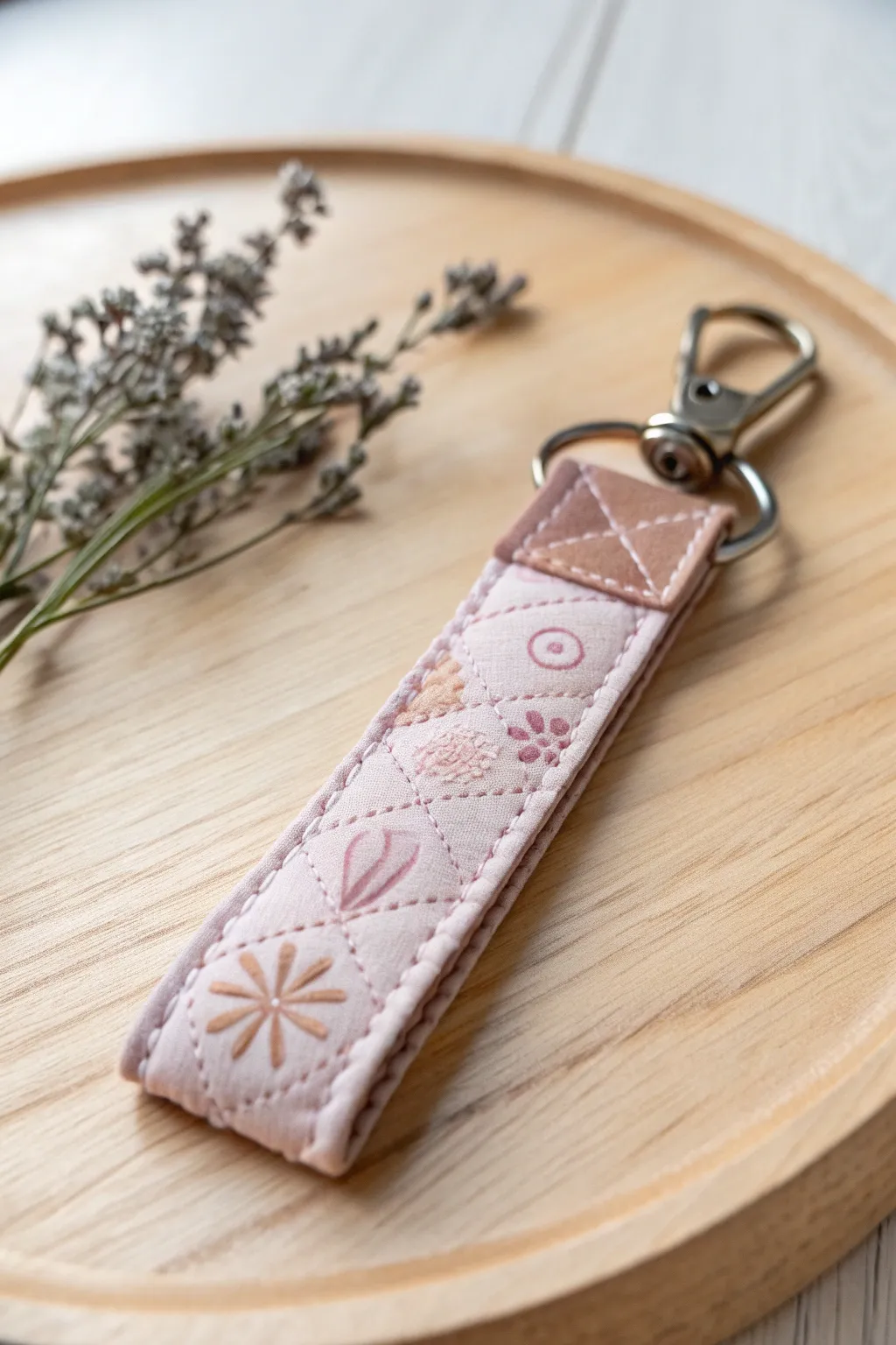 Charming Fabric Key Fob: A Touch of Soft Elegance for Your Keys