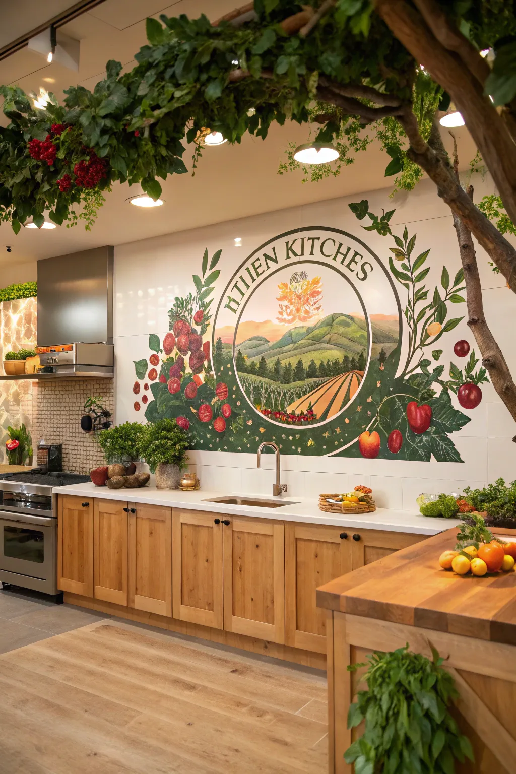 Nature-inspired scenes highlight a commitment to natural ingredients.