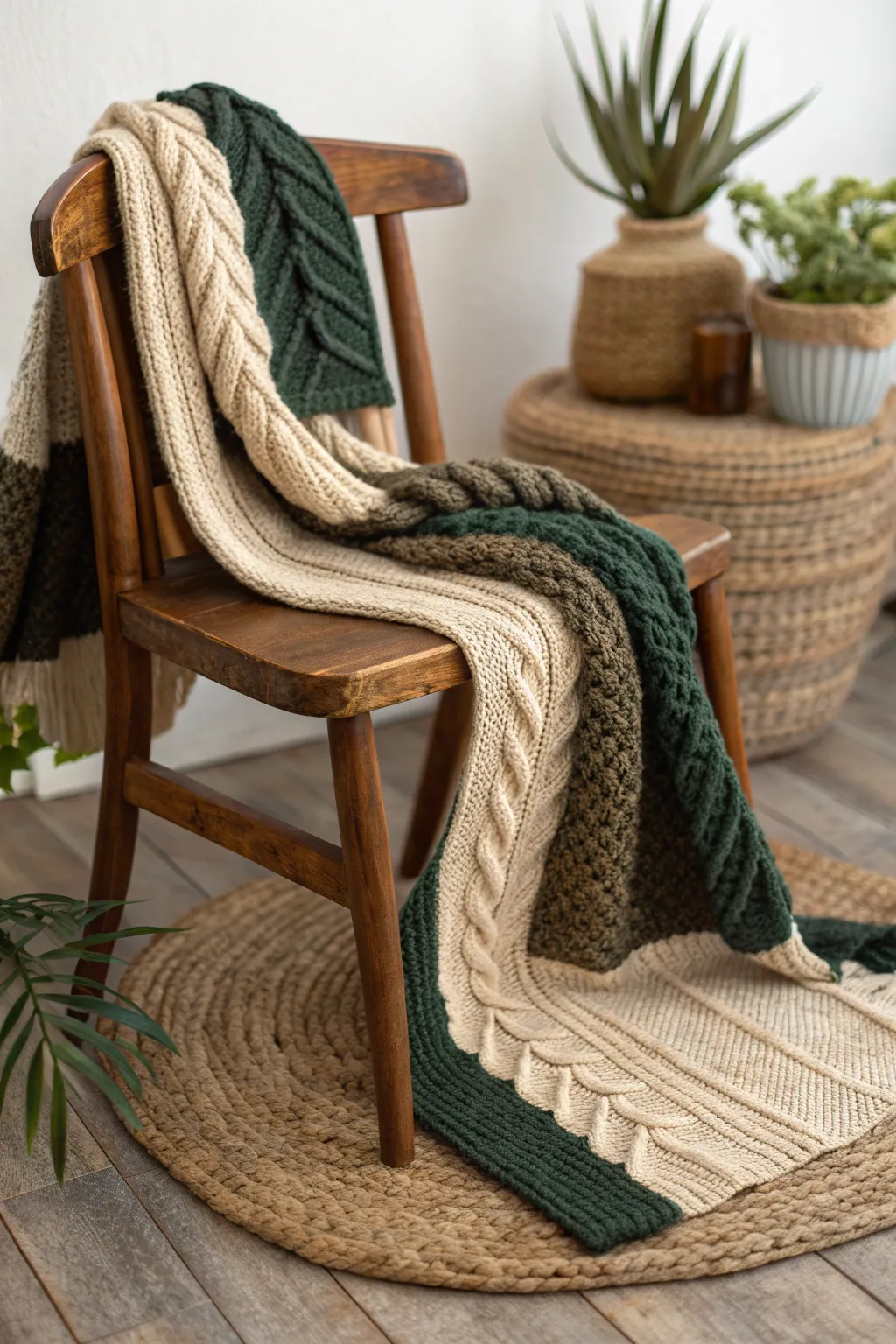 Embrace elegance with the Two-Tone Brioche Scarf – where craftsmanship meets style.