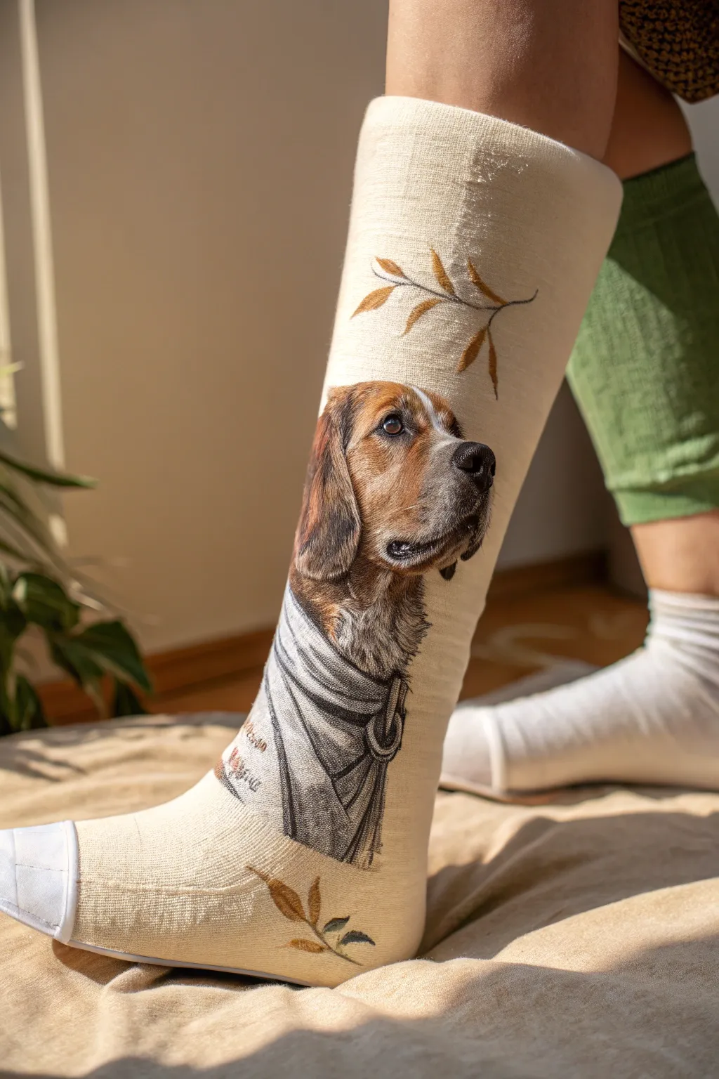Transform healing into art with a personalized pet portrait on your cast.