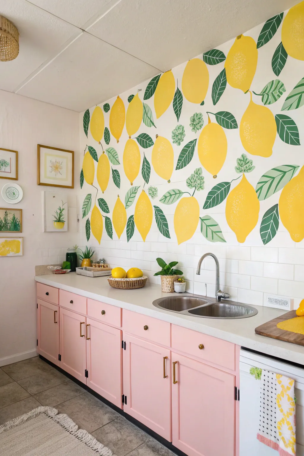 DIY lemon art adds a personal touch to your decor.