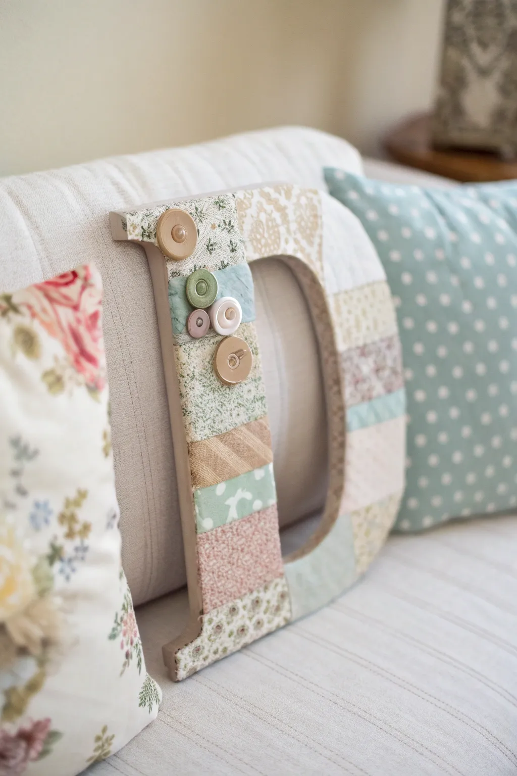 Transform your space with a personalized touch: an artful 'D' crafted with love and creativity.